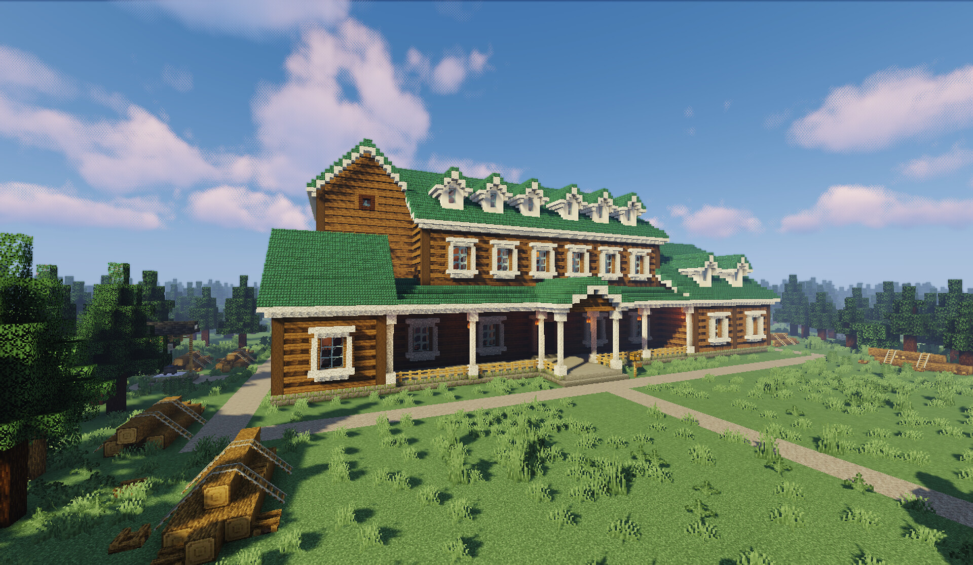 A house on the Narati grassland Minecraft Map