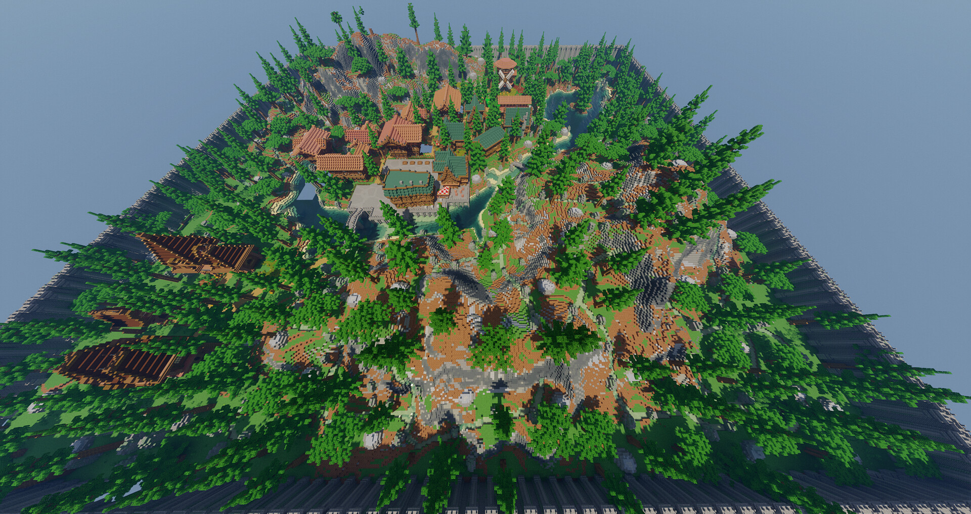 Village themed spawn ( Commission by nthByte ) Minecraft Map