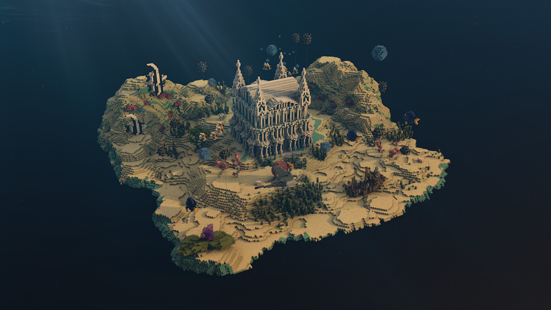 UnderWater Temple Minecraft Map