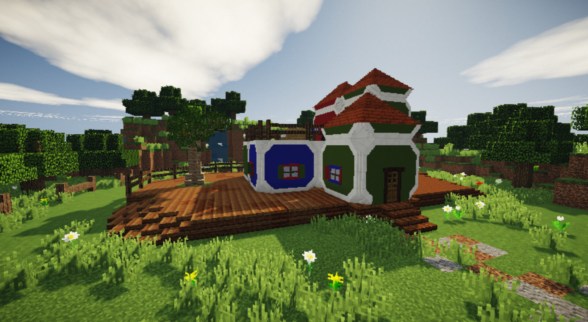 Zelda breath of the wild house Tarrey Town house Minecraft Map