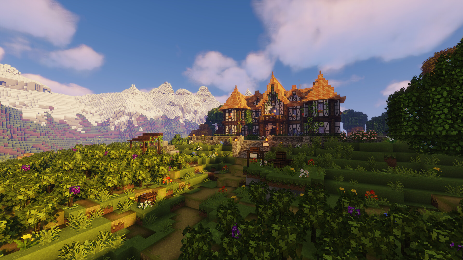 Dawn Winery from Genshin Impact Minecraft Map