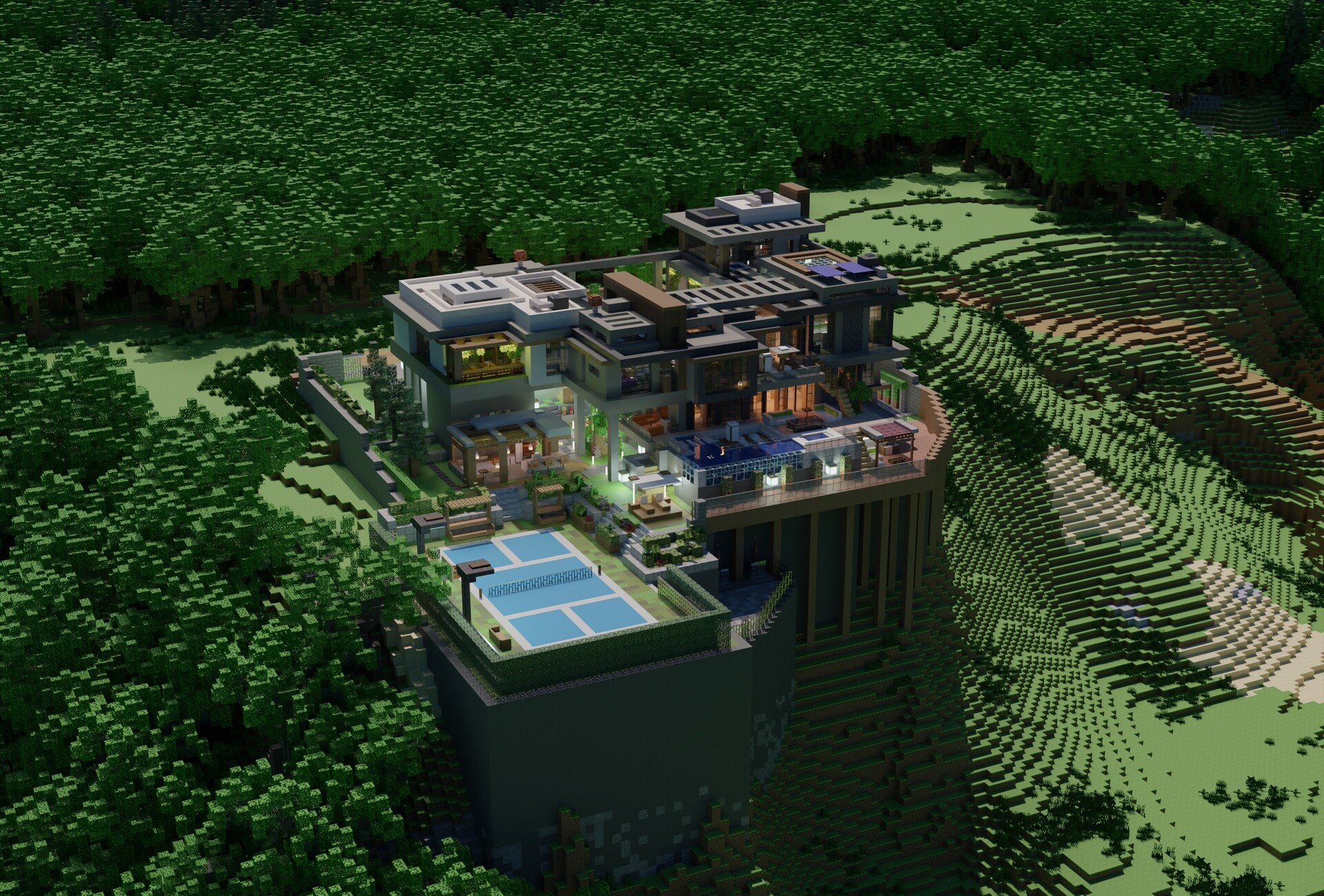 Cool modern mansion[download][Update 091622] Minecraft Map