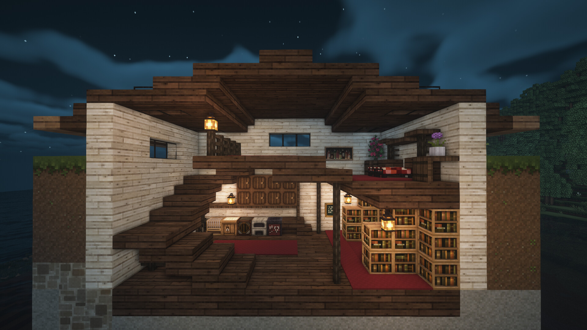 How to Build an Underground House in minecraft Minecraft Map