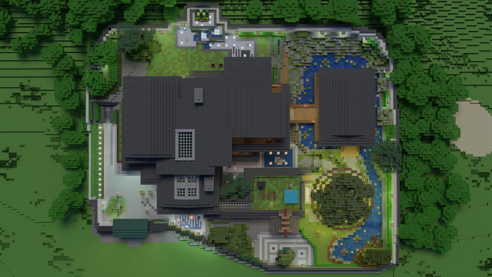 Zenstyle Japanese inspired modern house Minecraft Map