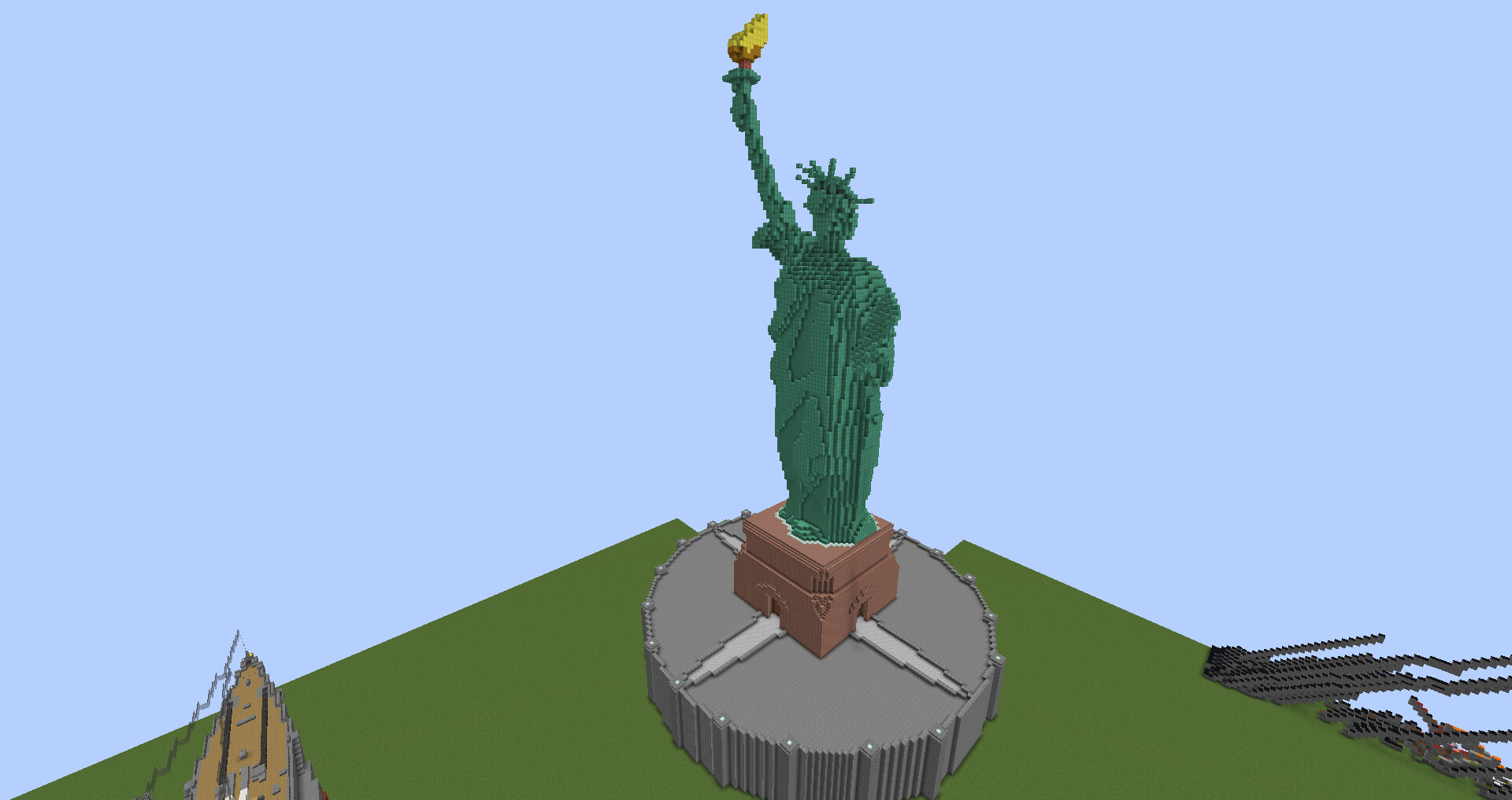 Copper Statue of Liberty [Schem] Minecraft Map
