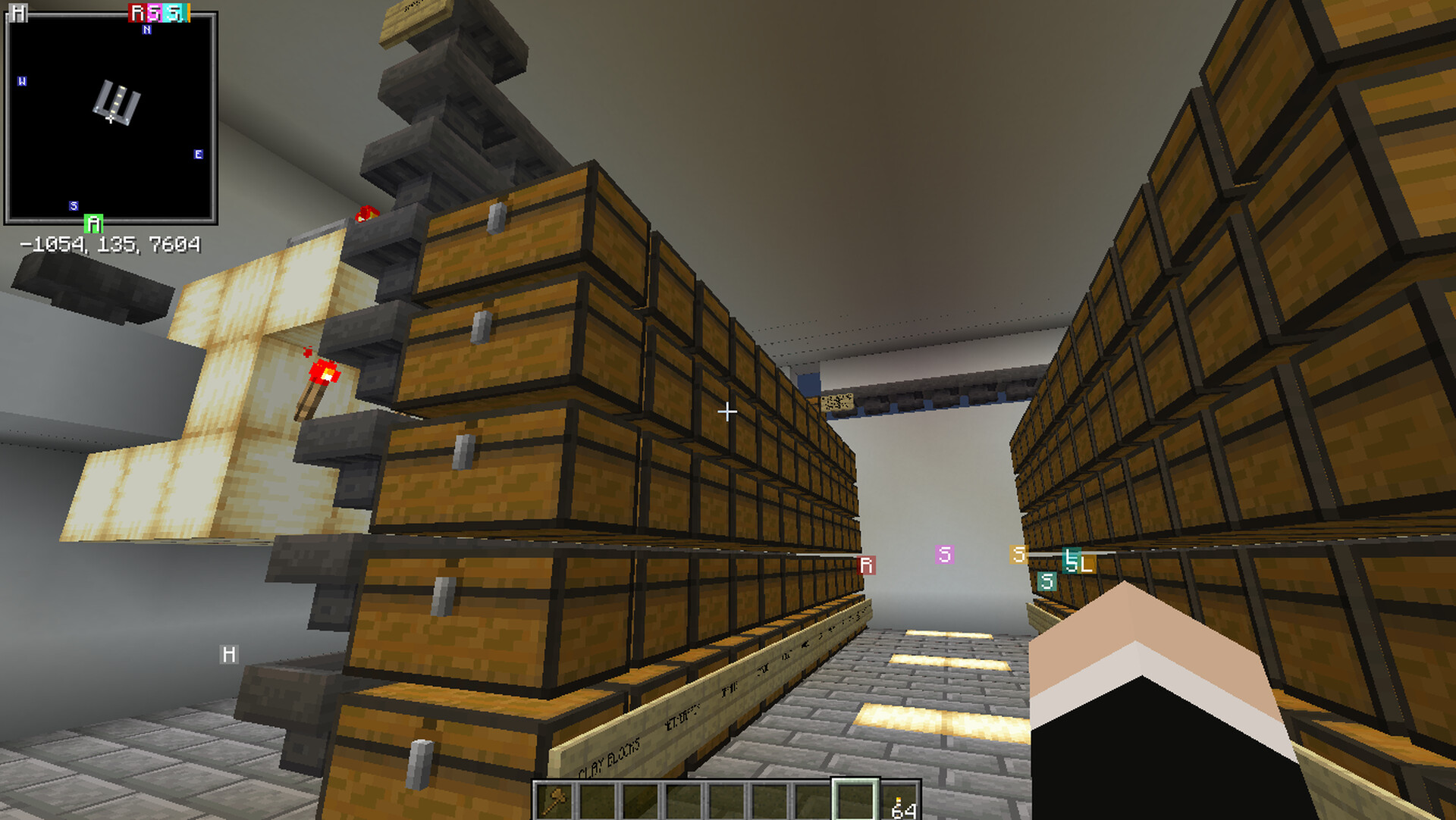 Underground Sorter room Java 1.19 Minecraft Map