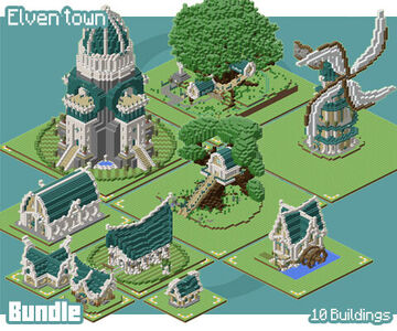 Elven town Minecraft Map & Project