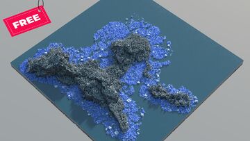 Ice cliffs / 1.20.4 / 1.500 x 1.500 / Free Minecraft Map & Project