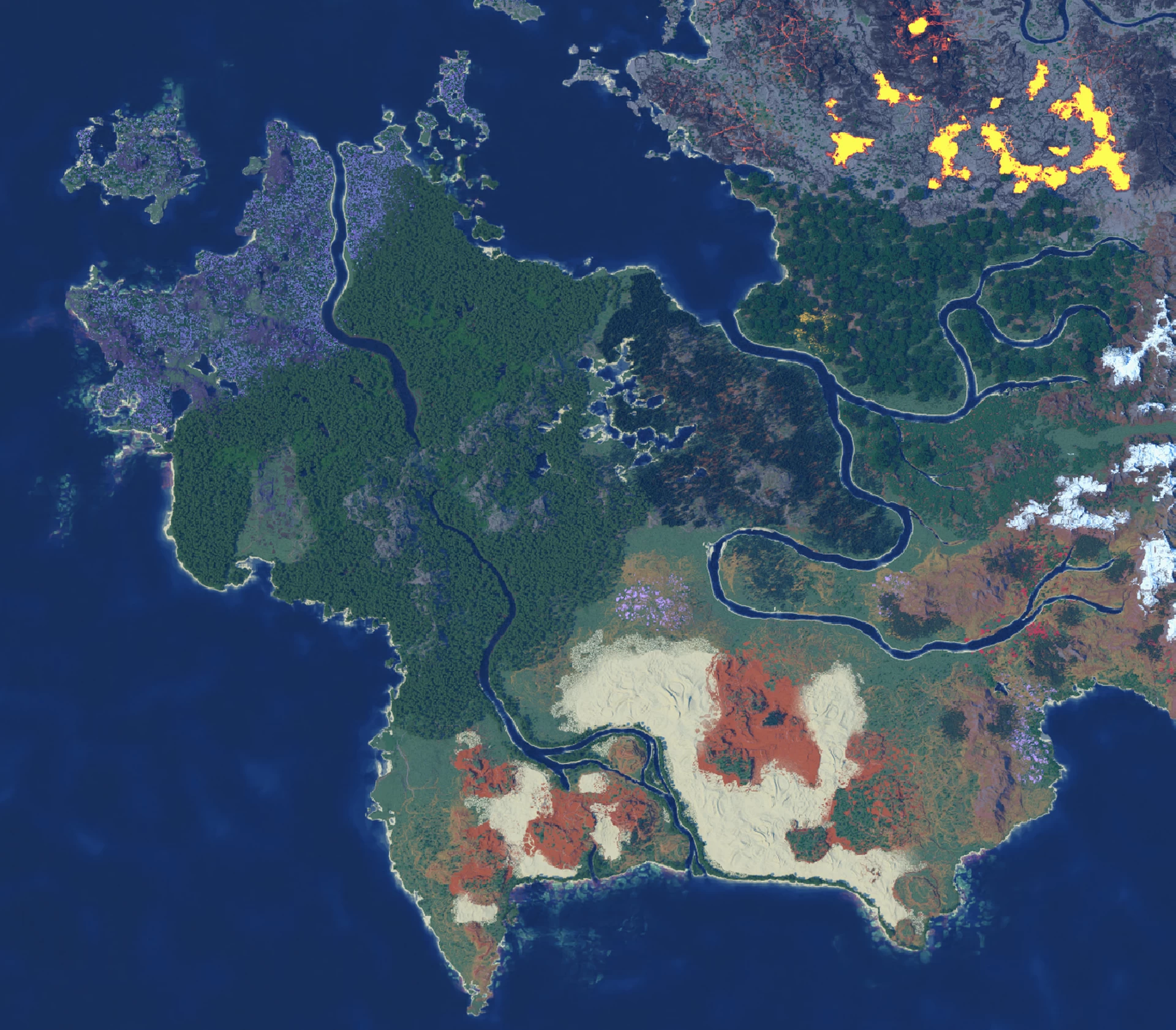 Fantasy country - 16000 x 16000 map Minecraft Map