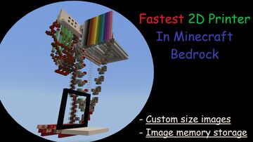 Fastest 2D Printer In Minecraft Bedrock! Minecraft Map & Project