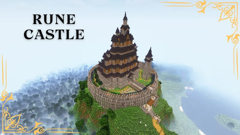 Rune Castle - Simple Fantasy Minecraft Viking Castle on a Hill ...