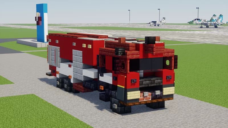 Pozhmashina MAZ Tanker Fire Truck Minecraft Map