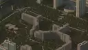 Aerial shot of the Western Volkovo Microdistrict, facing North-East towards the Northern Cluster outside of shot