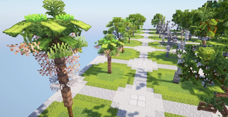 Some palm trees