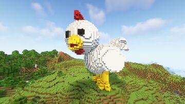Minecraft Chicken Statue Free Minecraft Map & Project