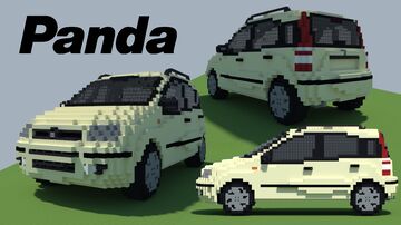 Fiat Panda 2003-2012 [20:1 Scale] Minecraft Map & Project