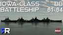 2:1 1944 Iowa-class Battleships Pack BB 61-64 Minecraft Map & Project