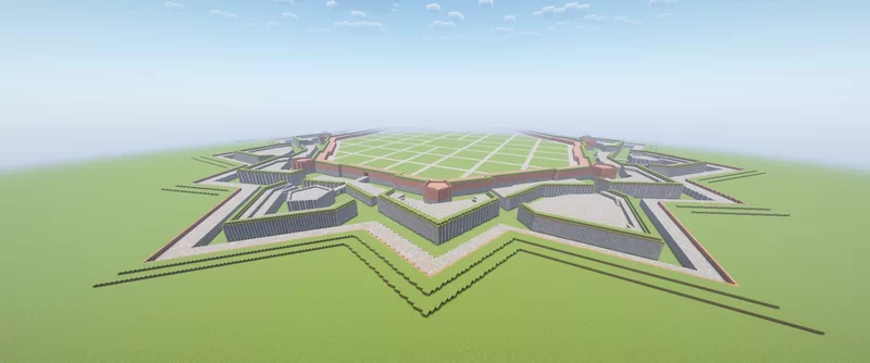 Octagonal Bastion Star Fort Minecraft Map