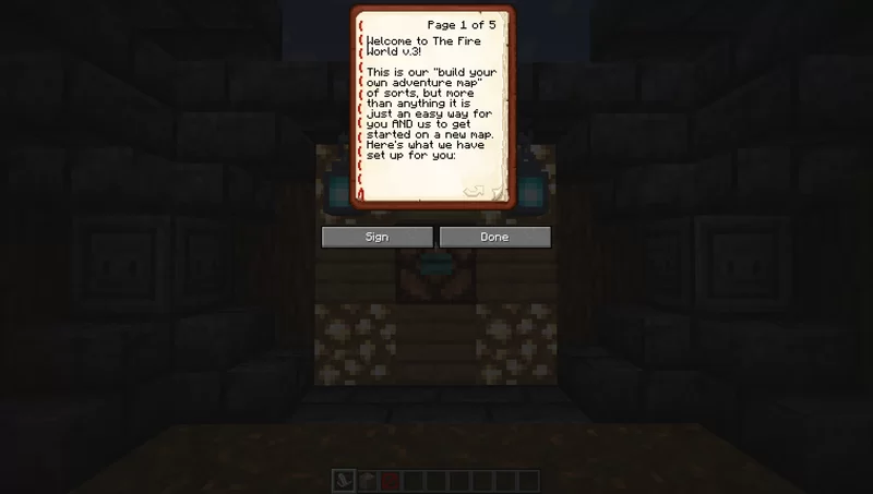 Build Your Own Adventure Map: The Fire World v.3 Minecraft Map