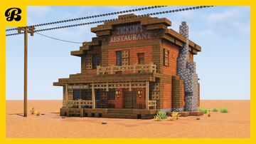 Minecraft - Wild West - Jackson's Restaurant | Full Interior Minecraft Map & Project