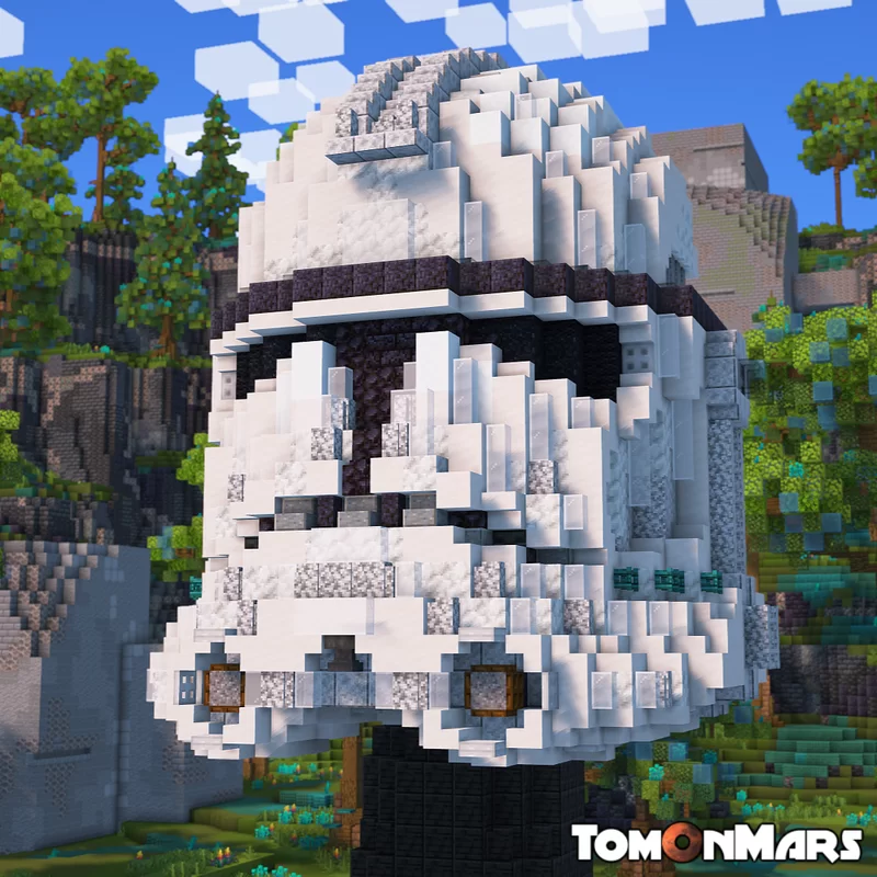 [FREE Download] Star Wars in Minecraft | Clone Trooper (Phase 2) Helmet Survival Base