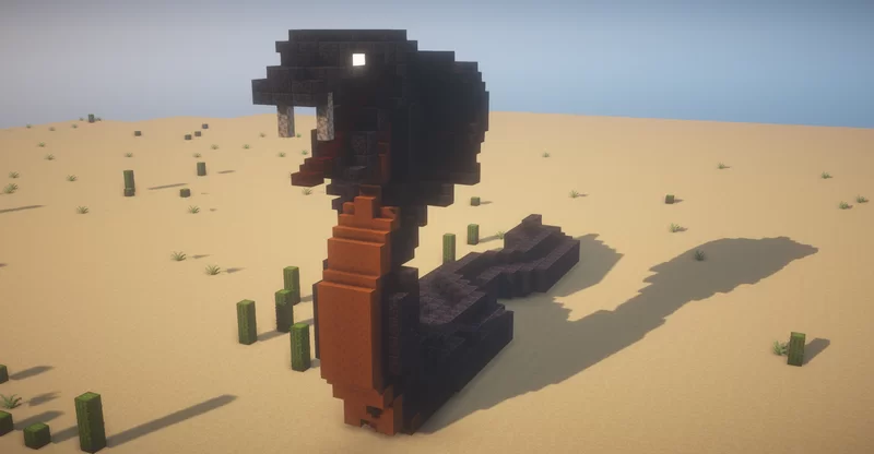 Black Cobra Snake [Structure] V2 Minecraft Map