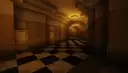 Hallway with doors to the boxes