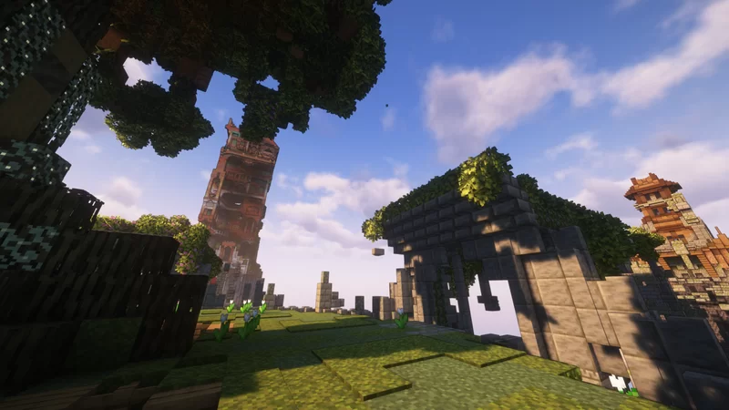 view from lush island