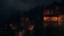 town at night