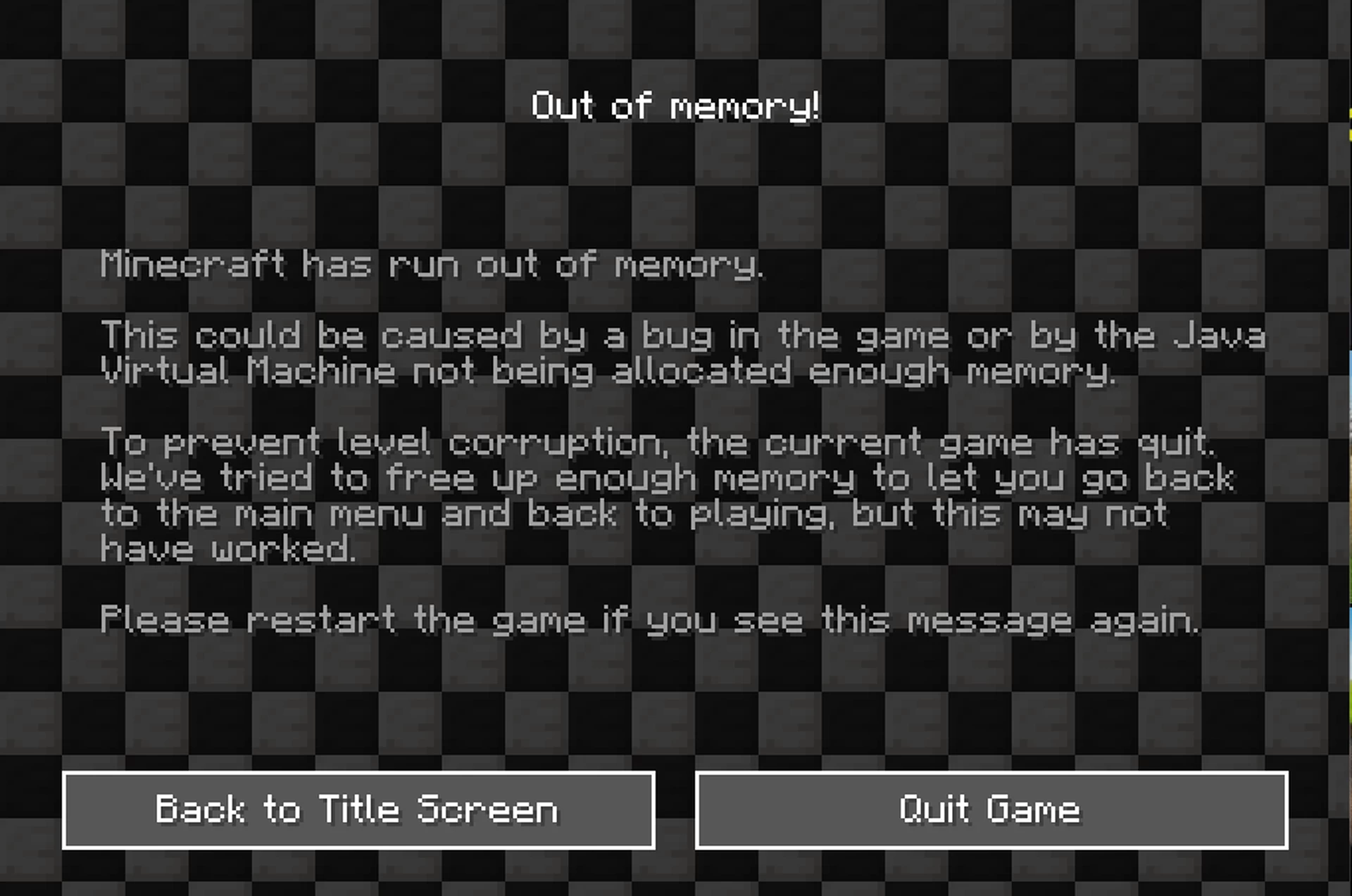 The Glitched Attraction (Canceled) Minecraft Map