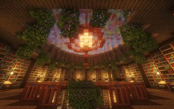 Underground Library Villager Trading Hall Minecraft Map & Project