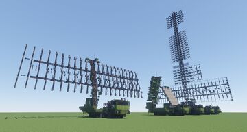 Nebo-U/M Multi-Functional Surveillance Radar System Pack (1.5:1 Scale) Minecraft Map & Project