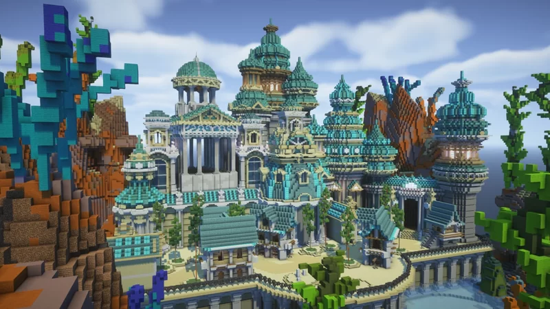 Lobby - Aquatic Temple - [200x200] Minecraft Map