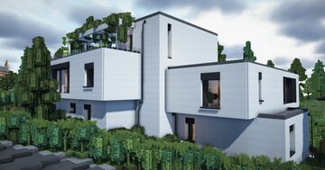 Barrandov Functionalist Modern House Minecraft Map & Project