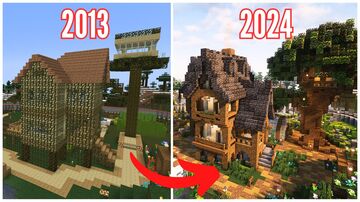 TRANSFORMING MY FIRST WORLD / Transformando mi primer mundo (BEDROCK) Minecraft Map & Project