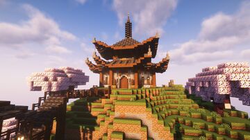 Japanese Mountain Palace Minecraft Map & Project