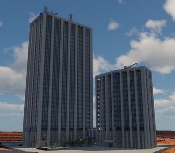 [1:1] Athens Towers (Greece’s tallest building) 🇬🇷 Minecraft Map & Project