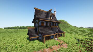 Cozy Medieval Survival House I Download I Interior Minecraft Map & Project