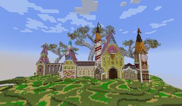 Candy Castle [CaraRose's Color the Build] Minecraft Map & Project