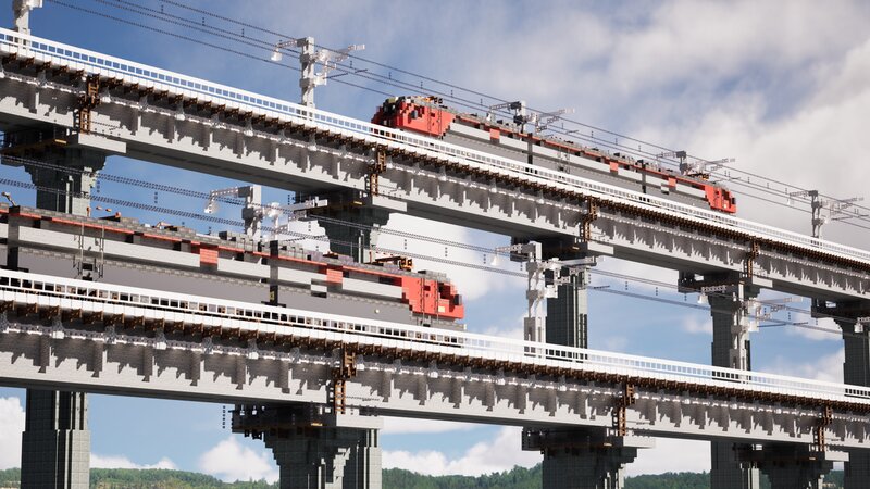 A type of simply supported beam railway bridge | 一种简支梁铁路桥