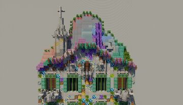 House. Casa Batlló. Elevation Minecraft Map & Project