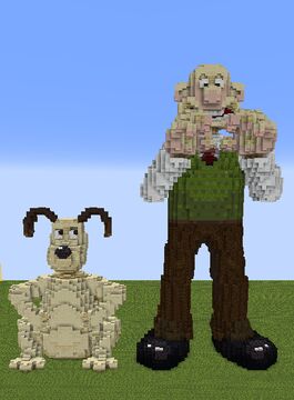 Уоллес и Громит Wallace & Gromit minecraft build постройка Minecraft Map & Project