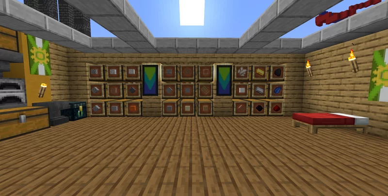 Small Survival Chest Room - full chests Minecraft Map