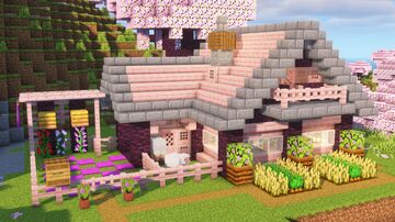 Beekeeper's Survival House, Cherry Wood +Guide 🌸[7] Minecraft Map & Project
