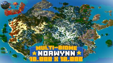 Norwynn 1.21+ | 10.000 x 10.000, Multi-Biome | Survival-Friendly | Java & Bedrock | Custom Structures & Custom Caves Minecraft Map & Project