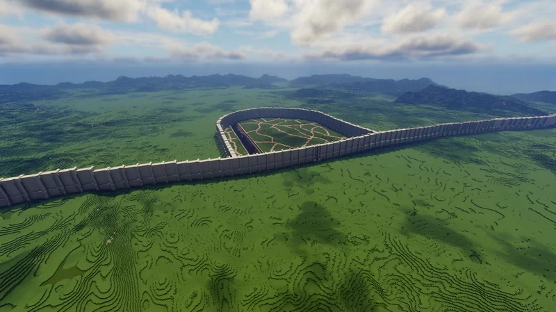 Attack On Titan Walls 35k x 35k Minecraft Map