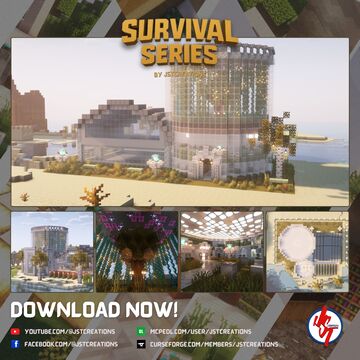 Survival Glassy House #4 (Achievements On) Minecraft Map & Project