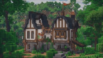 Medieval House with full interior Minecraft Map & Project