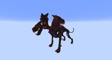 Dark Dog Three-Headed Demonic Skeleton Statue DOWNLOAD FREE Minecraft Map & Project