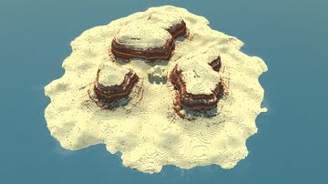 Azhariq ✨ Desert Survival Island | 1.21.4 Custom 500x500 Blocks Survival Island | FREE Download Minecraft Map & Project